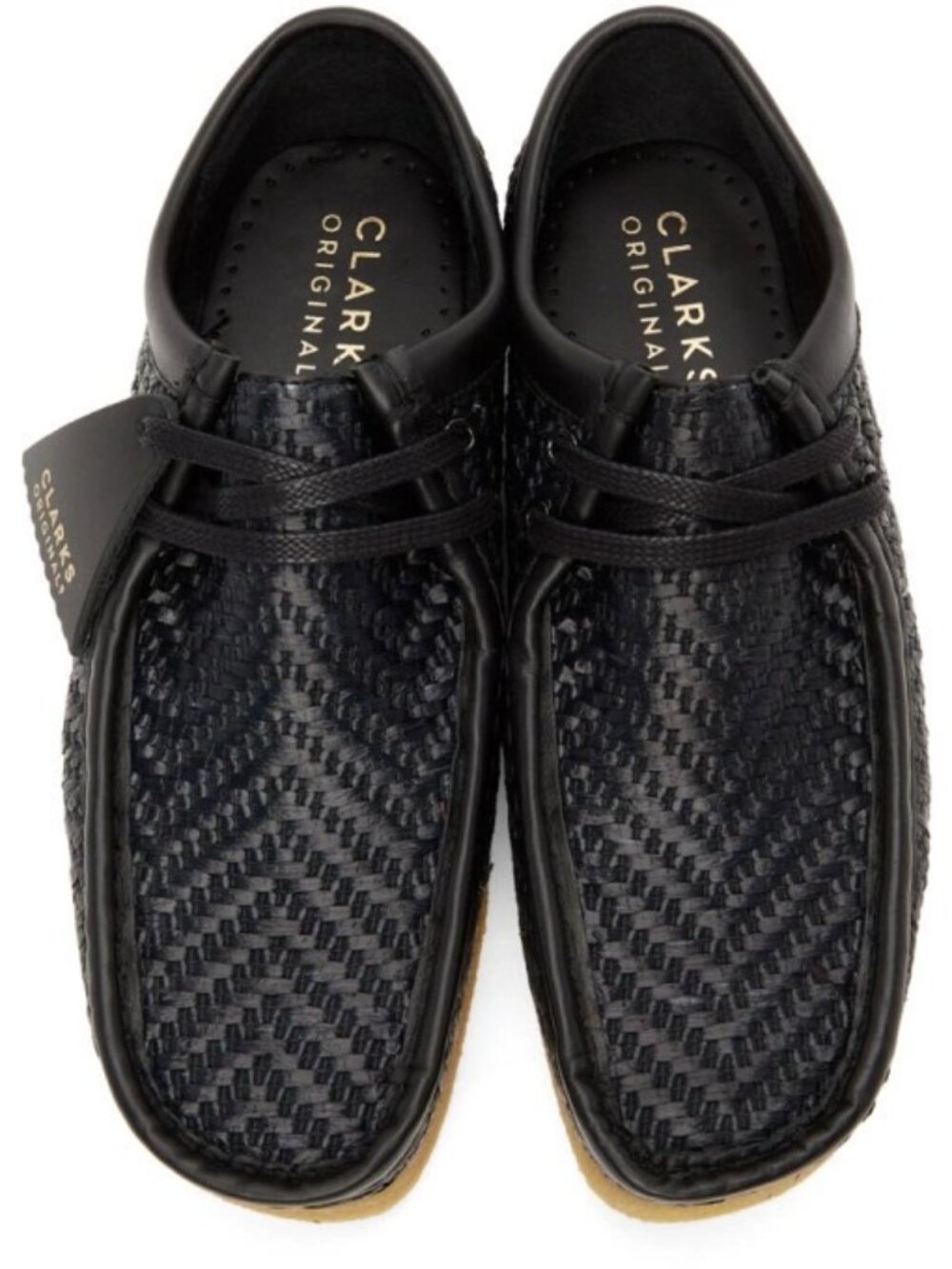 🔥 Clarks Wallabee Boot Black Raffia 26156530 • Size 12M • BNIB • Box + Receipt